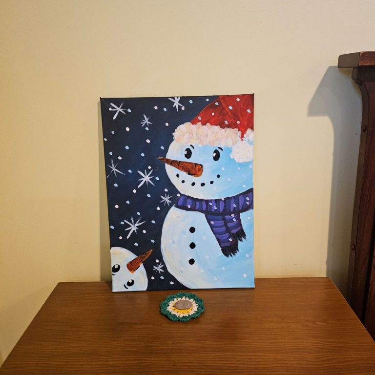 far away snowman 2560 pixes